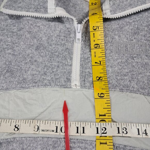 Victoria's Secret Pink Cropped Pullover Drawstring Fleece Small Heather Gray - Picture 10 of 11